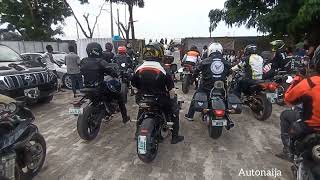 Powerful bikes at the Cancer Awareness Program in Lekki, Lagos.