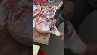 Wow knife cutting the pork legs easily #cactusfoodies #shorts #meat #pork