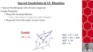 Math 122 Ch 10.4 - Quadrilaterals