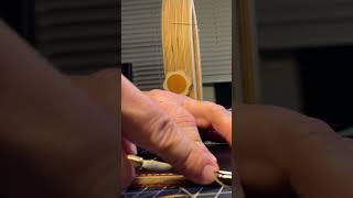 Edge beveling with a Palosanto #2  #leather #asmr #handmade