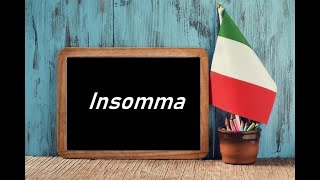 Куда вставлять слово "Insomma" (Так себе; собственно говоря)