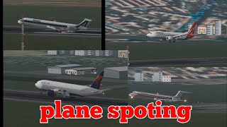 Spotting plane landing and take off in x plane mobile