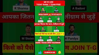 MI vs LKN Dream11 Prediction|MI vs LKN Dream11|MI vs LKN Dream11 Team|