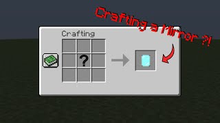 How to craft a MIRROR in Minecraft