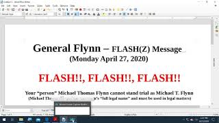 General Flynn -- FLASH  Message