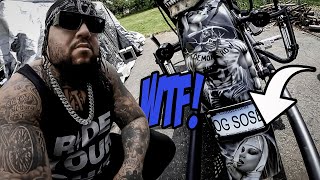 Sose The Ghost Shows His Harley Davidson Paint Job