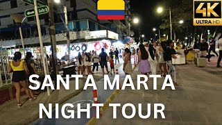 Santa Marta Colombia 🇨🇴 Night Tour in 4k Ultra HD