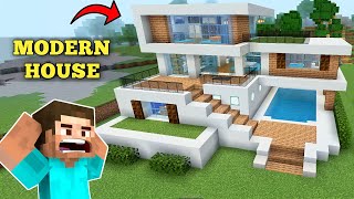 How To Build The Best Modern House In Minecraft | Hindi Gameplay