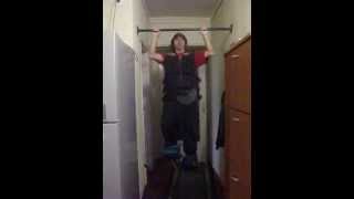 10 pull ups weight 40 kilos 85 ibs