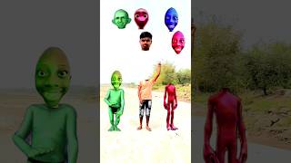 Red alien, green joker vs me Caret head matching 😱 new vfx #trending #shots #viral