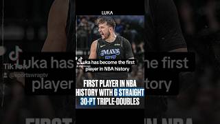 Luka is the First Player with 6 straight 30 Point Triple doubles in NBA history 👏 #nba #basketball