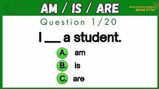 PART. 1 | GRAMMAR QUIZ (IS, AM, ARE) #grammarquiz  #grammartest  #englishquiz  #tobe