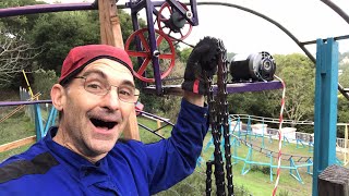 Backyard Roller Coaster - Lift Hill Chain Install