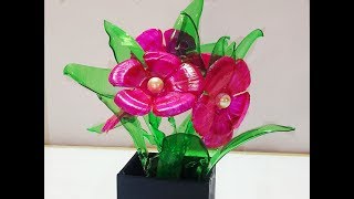 Plastic bottle flowers|Best use of waste plastic bottles|Best out of waste