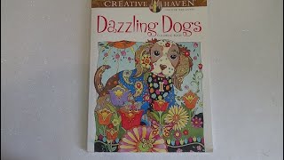 Creative Haven Dazzling Dogs - Coloring Book Flip through