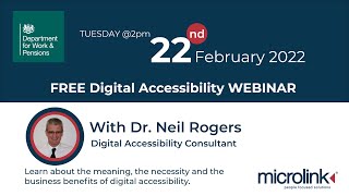 Digital Accessibility Webinar by Dr Neil Rogers