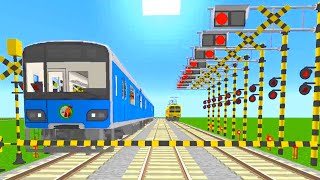 railway railroad crossing trains Minecraft 【踏切アニメ】