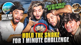 Hold the Snake Challenge 😂 | 47 khalifa ft. @BashaOp @metal1270 | Waaat kiski Lagegi ?