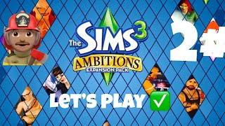 Let’s Play The Sims 3 Ambitions Part 2# - Fire in the Hole 👨🏽‍🚒🔥‼️