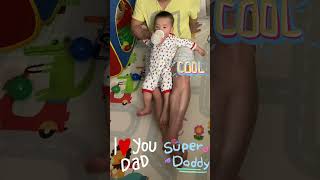 Baby Learning Videos | Super Dad to the Rescue: Feeding Time Fun with My 10-Month-Old! 🤣#shorts