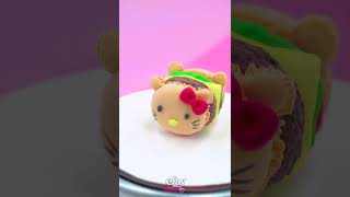 Super cute Hello Kitty hamburger made from clay #shorts #hellokitty #hamburger #diy #cute