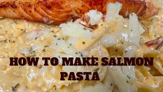 HOW TO MAKE CREAMY SALMON PASTA/TCOOKSWITHFLAVE