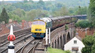 Class 52 D1062 Western Courier arriving at Bewdley (Severn Valley Railway Diesel Gala) 18th May 2019