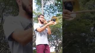 Praticando Arpejos no trombone | Practicing arpeggios on the trombone #shortvideo #trombone #shorts