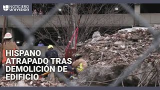 Un trabajador hispano queda atrapado bajo escombros tras el colapso de un edificio