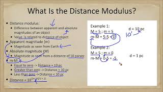 Special Topics in Astronomy - The Distance Modulus