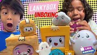 All NEW!! LANKYBOX  MERCH UNBOXING!! REALLY BIG BOXY, GIANT FOXY AND GIANT GHOSTY MYSTERY EGG!