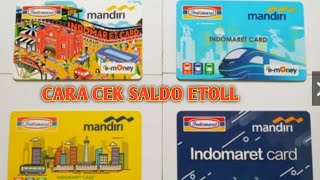 Cara Mudah Cek Saldo Kartu E-Tol Melalui Android || BCA, Mandiri, Brizzi dll