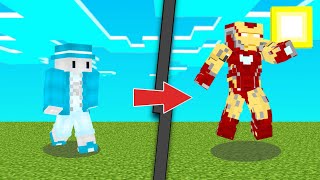 !تحولت لايرون مان في ماين كرافت I Minecraft,Iron man