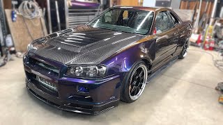 We Wrapped My R34 GT-R In Midnight Purple and it Looks AMAZING!!