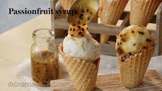 Passionfruit and Coconut Cheesecake Ice Cream