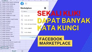 SEKALI KLIK DAPAT BANYAK KATA KUNCI FBMP | FACEBOOK MARKETPLACE KEYWORDS FINDER