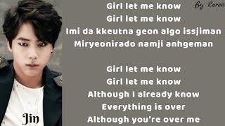 BTS (방탄소년단) - Let Me Know (Lyrics Rom/Eng)