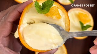 Only 3 Ingredients Orange Posset Recipe 🍊 #shorts