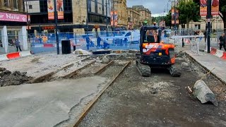 More old tram tracks emerge from beneath the surface in Bradford 🚊