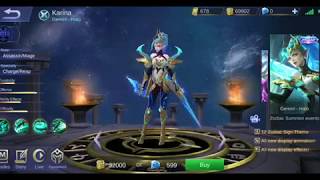 SKIN ZODIAC KARINA MLBB recomended