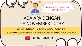 NASIB HONORER PADA TAHUN 2023| MENPAN RB 31 MEI 22 Terkait Status Honorer