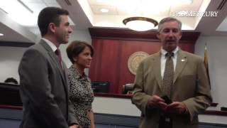 Evan Correia takes oath from Judge @risaferman to become new #MontcoPa prosecutor; DA Kevin Steele a