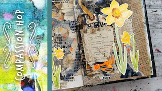 Compassion Art Hop: Daffodil Journal Page - Nicole Watson Art