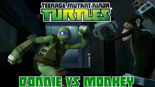 TMNT 2012: Donnie VS Monkey (Full Fight)