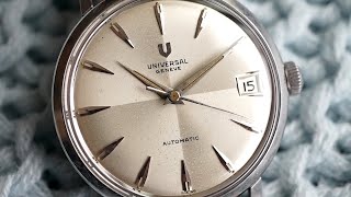 Universal Geneve microrotor automatic w Quartered dial - cal 218-27 from 1960