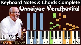 Unnaiyae Veruthuvittal Keyboard Notes & Chords | உன்னையே வெறுத்துவிட்டால் | Berchmans | JJ Vol 7