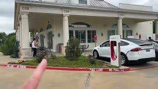 Lindale Tx Tesla Supercharger at the Collin Street Bakery