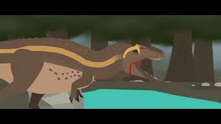 Acrocanthosaurus vs Tarbosaurus animation teaser (no sound)