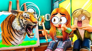 فيلم روبلوكس : اي رسمة ترسمها اختى تخرج للواقع 🔥😱 ( الاخ الكبير المستغل هوا انا 💔 )