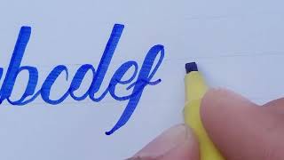 English Small letters joining writing with cut marker